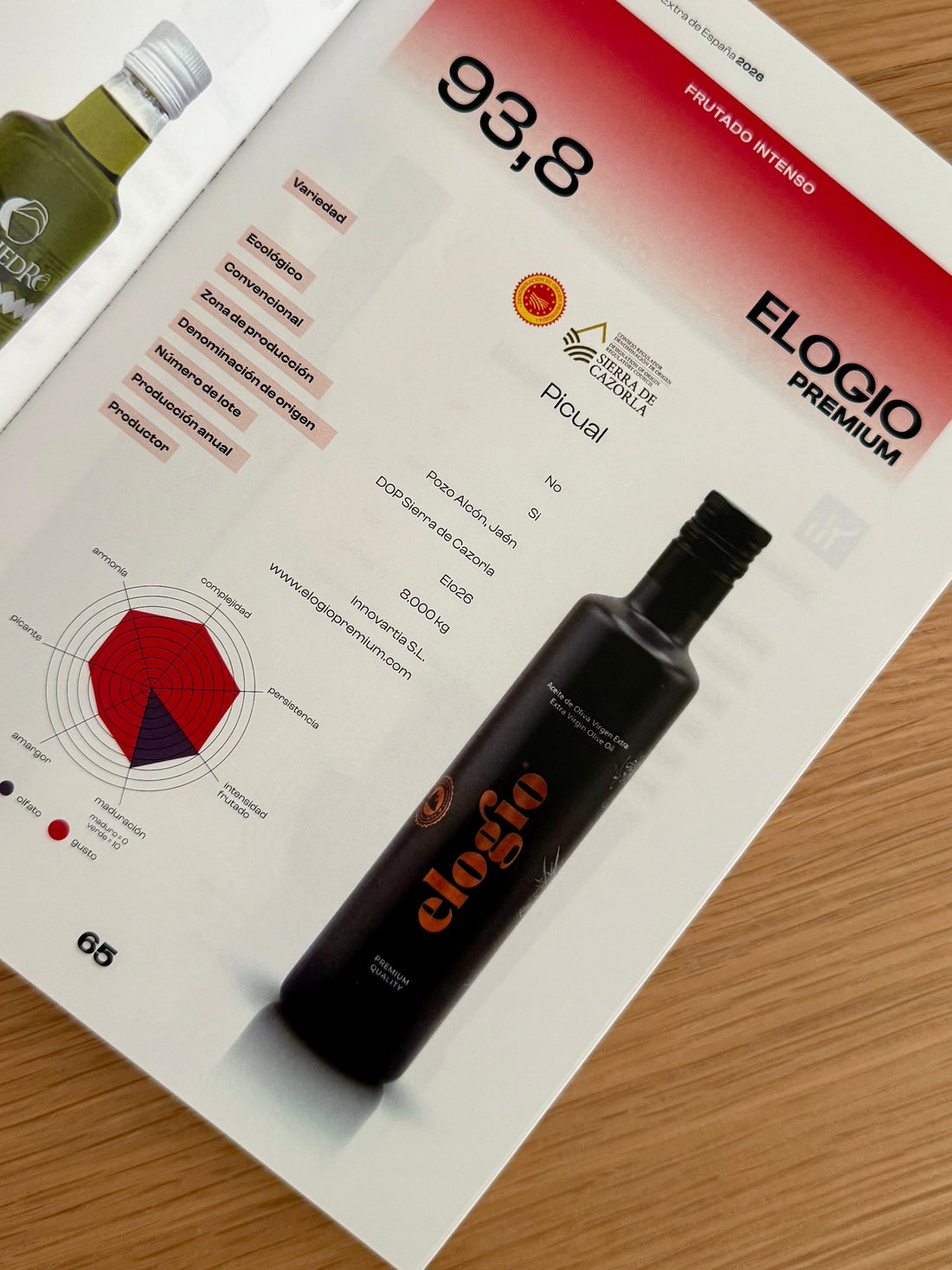Elogio Premium, reconocido entre los mejores AOVE de España en la Guía IberOleum 2026