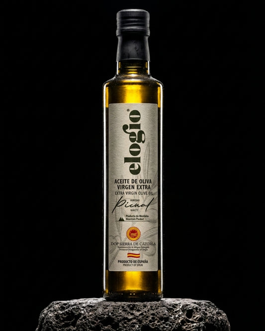 Botella de aceite de oliva virgen extra Elogio Tradicional 500 ml para uso diario