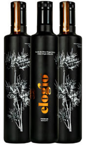 Botellas de Aceite de Elogio Premium con las dos caras