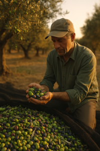 Recolección temprana de aceituna en el olivar – Elogio Premium